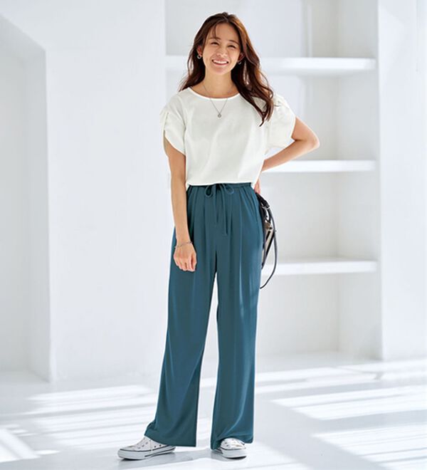 BELLUNA（ベルーナ）の「＜ジェラートポンチ＞イージーパンツ（フルレングスパンツ）」｜詳細画像