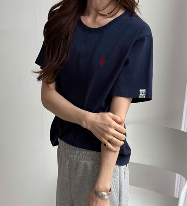 GeeRA（ジーラ）の「【ＵＳ．ＰＯＬＯ．ＡＳＳＮ】接触冷感ワンポイント刺繍Ｔシャツ（Tシャツ）」｜詳細画像