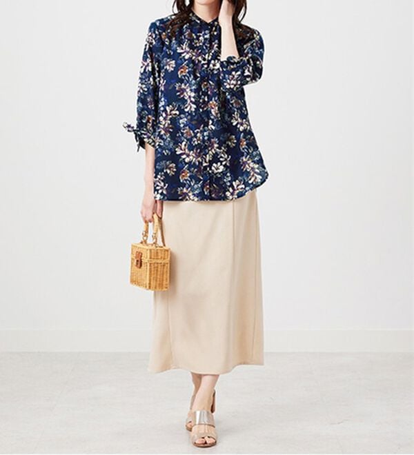 BELLUNA（ベルーナ）の「涼感やわらか袖リボンシャツチュニック（チュニック）」｜詳細画像