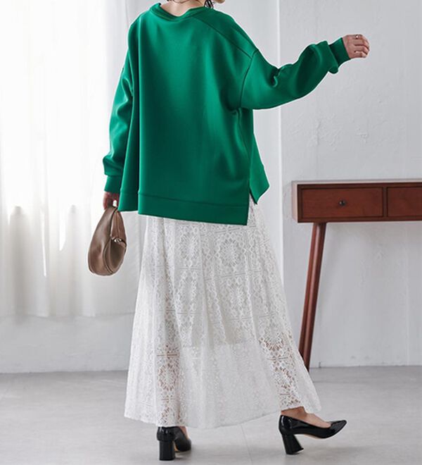 RANAN（ラナン）の「＜ＨＳ＞編立衿ポイントきれいめスウェット（カットソー）」｜詳細画像