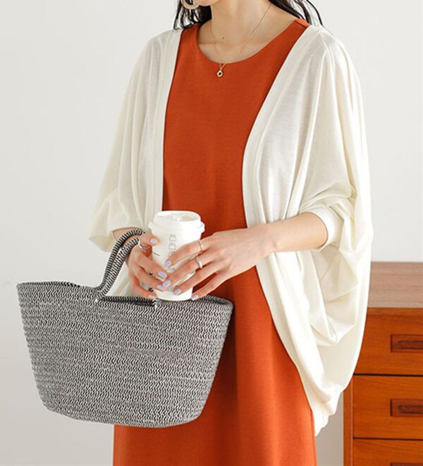 GeeRA（ジーラ）の「接触冷感！ドルマンカットソーカーディガン（ニットカーディガン）」｜詳細画像