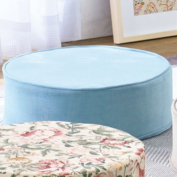 「便利な極厚クッション（クッション・クッションカバー）」｜無地ブルー