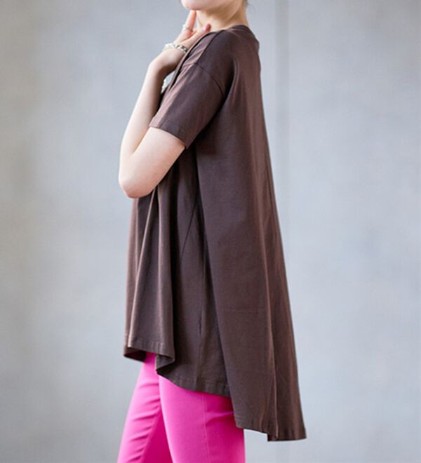 RANAN（ラナン）の「＜ＢＣ＞綿１００％ひんやりフレアーシルエットチュニック（カットソー）」｜詳細画像