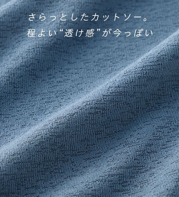 Viola e Viola（ヴィオラ エ ヴィオラ）の「程よい透け感大人シアー素材切替トップス（カットソー）」｜詳細画像
