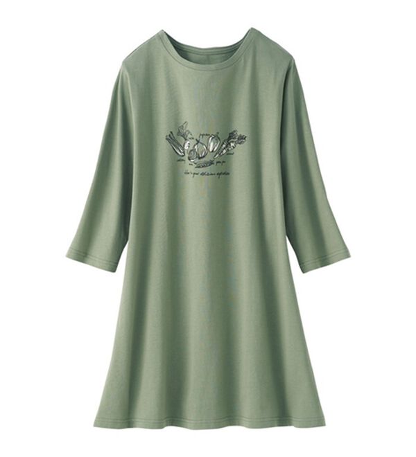 「着回し抜群！毎日可愛いプリントチュニック（パジャマ・ルームウェア）」｜ベジタブル