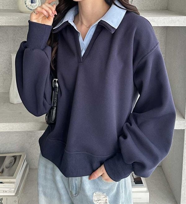 GeeRA（ジーラ）の「ダブル衿スウェット（トレーナー・スウェット）」｜詳細画像