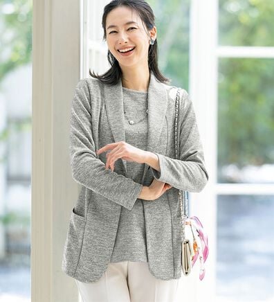 ルフラン（ルフラン）の「軽やかな着心地！メランジ調アンサンブル（アンサンブル）」