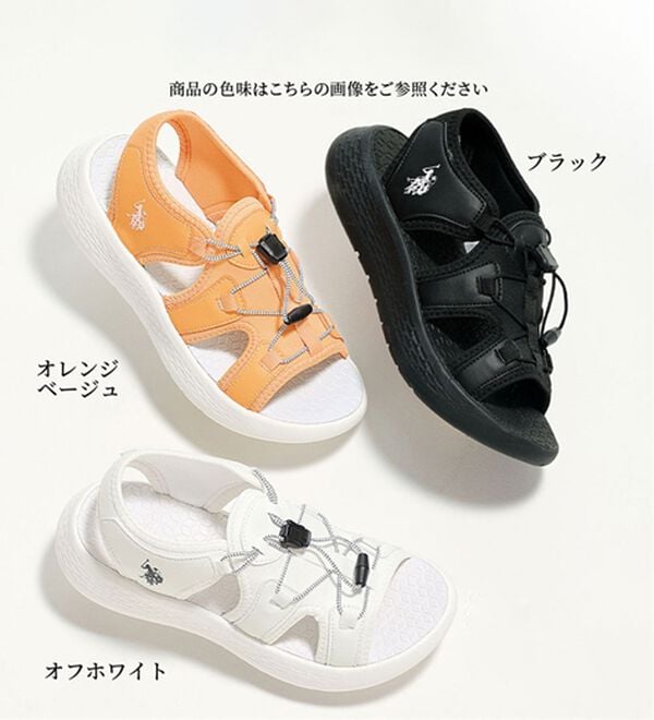 RANAN（ラナン）の「＜Ｕ．Ｓ．ＰＯＬＯ　ＡＳＳＮ．（ユーエス　ポロ　アッスン）＞超軽量！幅広レースアップスポーツサンダル（サンダル・ミュール）」｜詳細画像