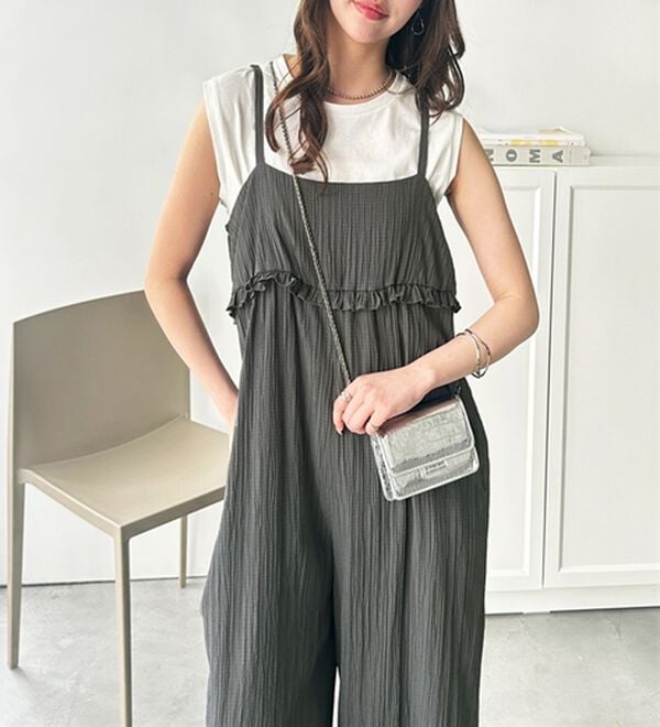 GeeRA（ジーラ）の「フリルデザインサロペット（オールインワン）」｜詳細画像