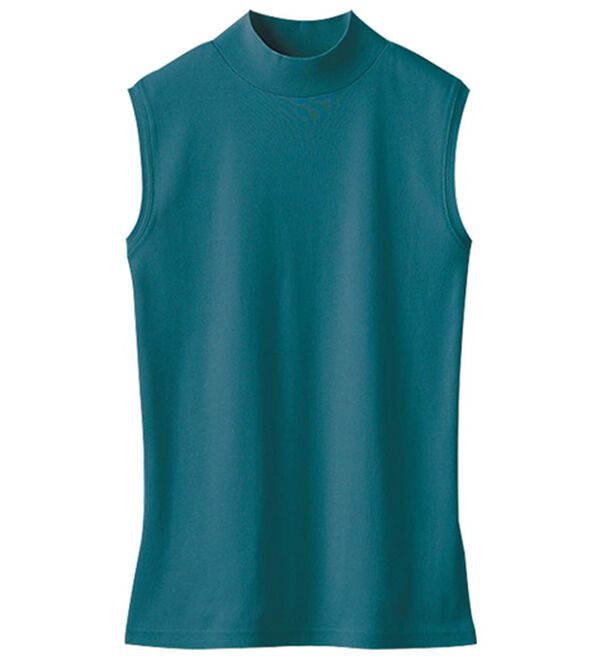 LAVIENNE（ラヴィエンヌ）の「【UVカット】綿１００％スリーブレスハイネックプルオーバー＜カラフルコットン＞（肌着・インナーウェア）」｜詳細画像