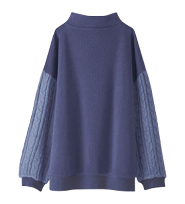 BELLUNA（ベルーナ）の「ケーブルニット使いプルオーバー（カットソー）」｜詳細画像