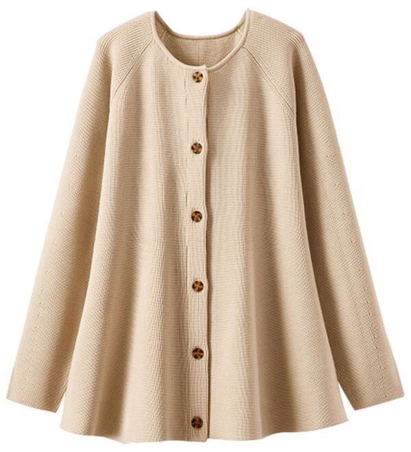 BELLUNA（ベルーナ）の「上品スポンディッシュニットペプラムカーディガン（ニットカーディガン）」｜詳細画像