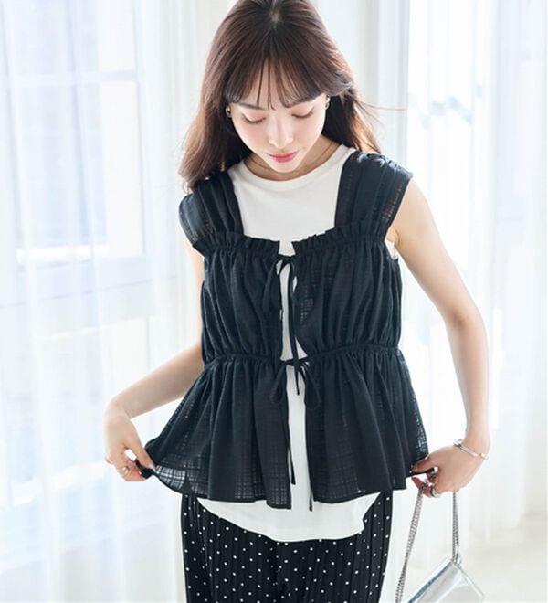 RANAN（ラナン）の「ひんやり！＜BC＞綿100％タンクトップ【選べる着丈】（カットソー）」｜詳細画像