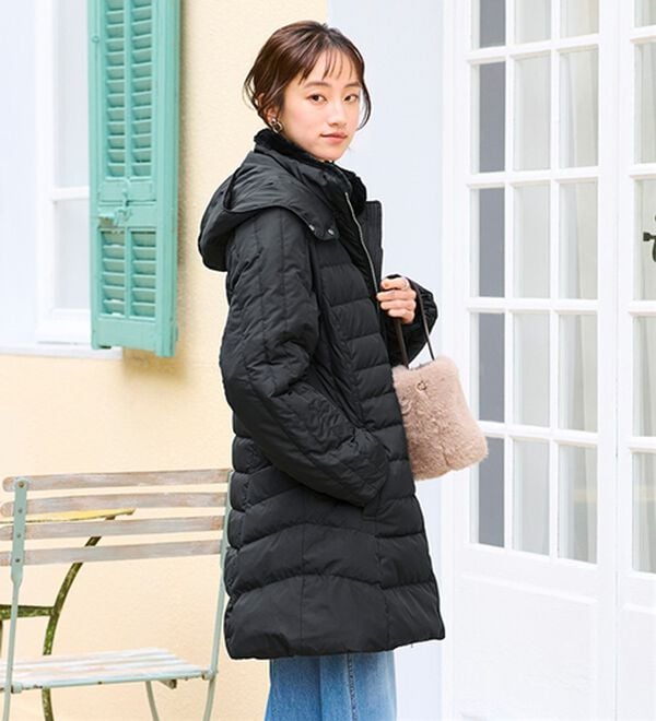 BELLUNA（ベルーナ）の「細見え！フレンチダウン使いロング丈コート（ロングコート）」｜詳細画像