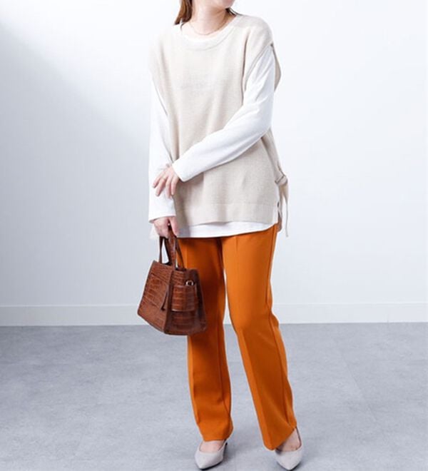 BELLUNA（ベルーナ）の「Ｄカン使いカラーニットベスト（ベスト）」｜詳細画像