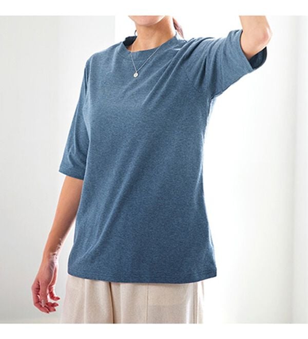 BELLUNA（ベルーナ）の「綿１００％抗菌防臭汗ジミ対策プルオーバー（カットソー）」｜詳細画像