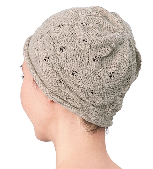 「やわらかシルクのニット帽（帽子）」｜詳細画像