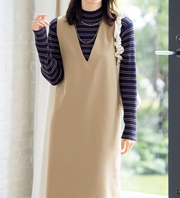 ルフラン（ルフラン）の「重ね着にぴったり！ミセスの為のリブニット（ニット・セーター）」｜詳細画像