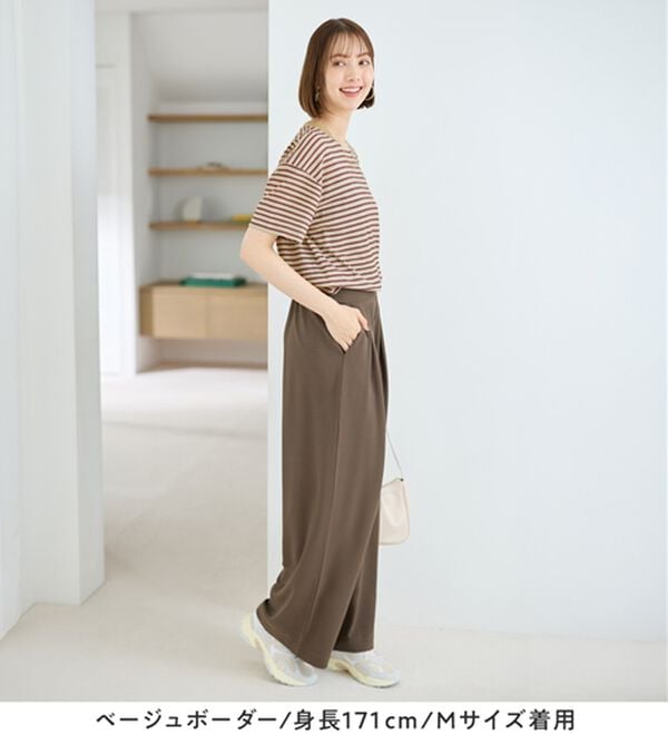 Viola e Viola（ヴィオラ エ ヴィオラ）の「ほんのり透け感綿混セミシアートップス（カットソー）」｜詳細画像