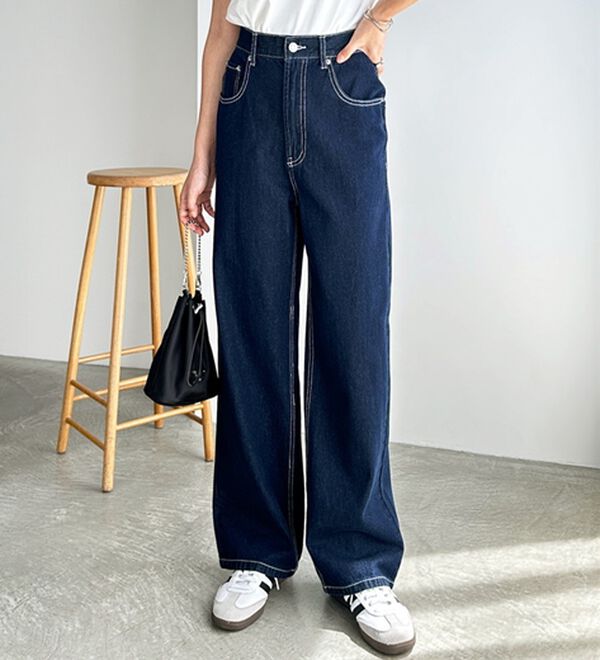 ハイウエストストレートデニム - ベルーナ【公式】