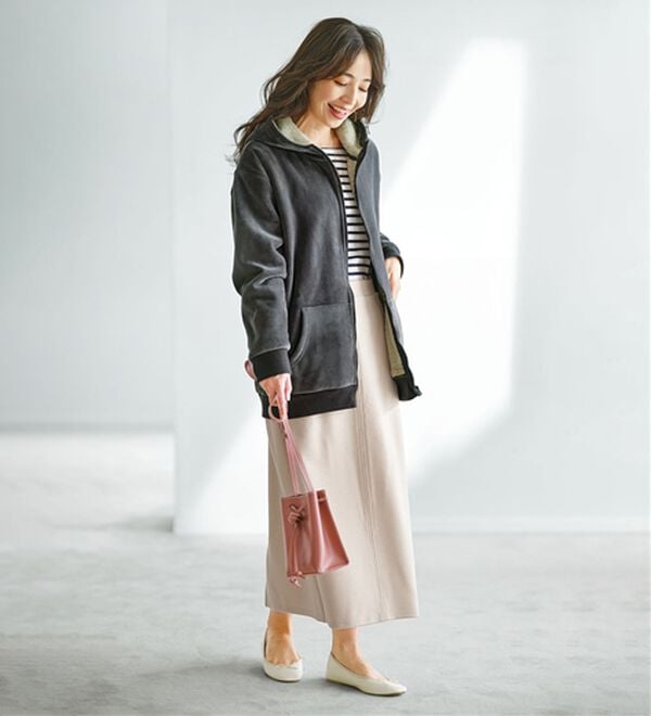 BELLUNA（ベルーナ）の「【快適Ｌａｂ．】リッチベロア素材裏ボアパーカー（パーカー）」｜詳細画像