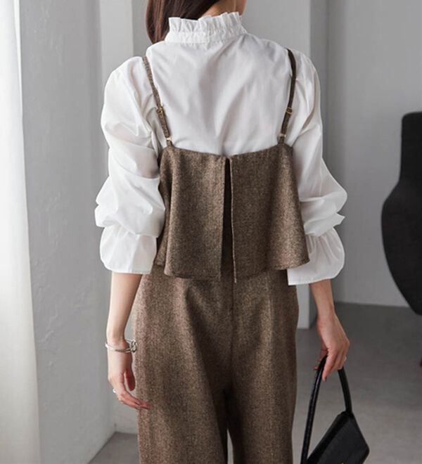 RANAN（ラナン）の「ツイードフリルサロペット（オールインワン）」｜詳細画像