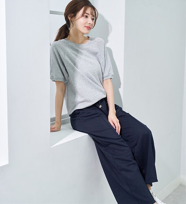 BELLUNA（ベルーナ）の「【ＰＯＬＯ　ＢＣＳ】裏毛素材センターシームワイドパンツ（フルレングスパンツ）」｜詳細画像