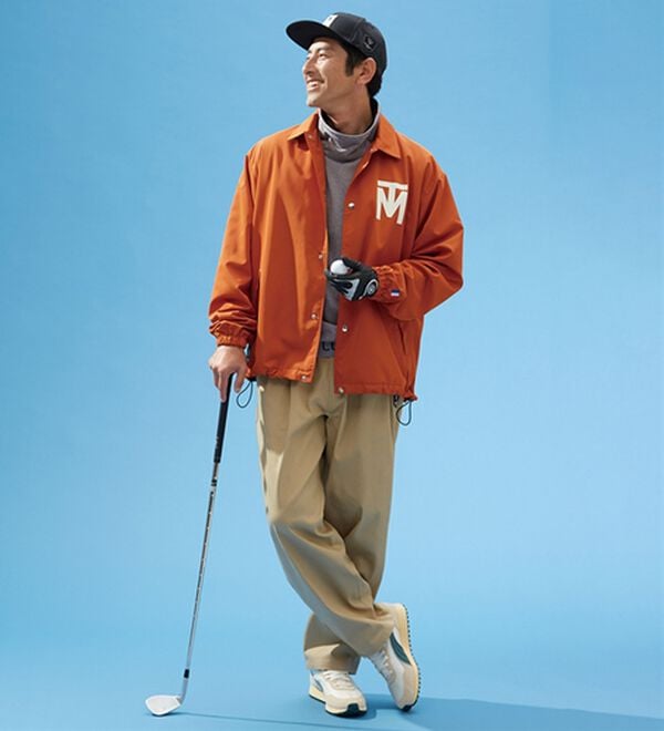 「＜トリコマイユゴルフ＞ゴルフ仕様のゆったりタックチノ（メンズフルレングスパンツ）」｜詳細画像