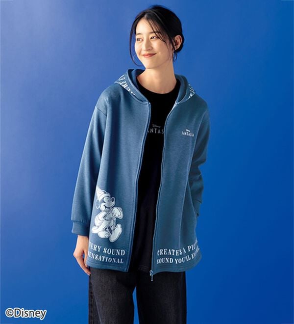 BELLUNA（ベルーナ）の「＜Ｄｉｓｎｅｙ＞【ミッキー】Ｆａｎｔａｓｉａ裏起毛ラメプリントパーカー（パーカー）」｜詳細画像