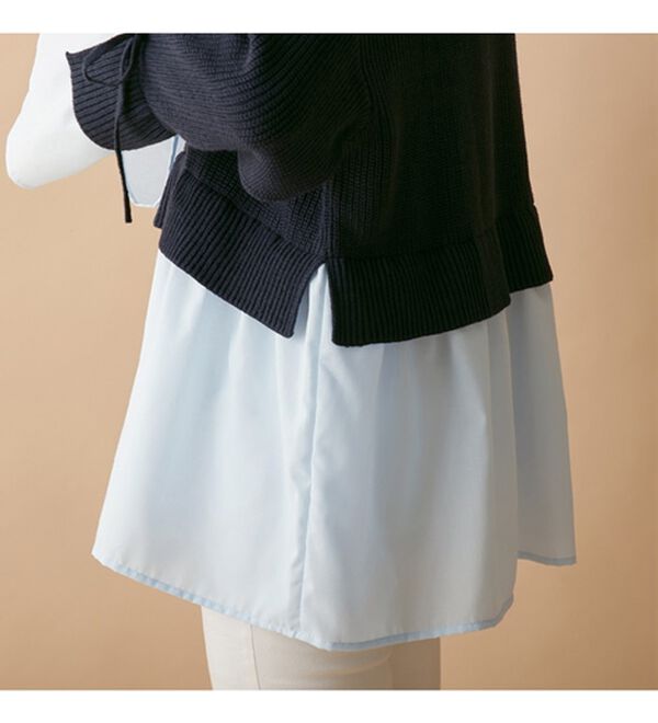 ブラウスドッキングフレアー袖ニット - ベルーナ【公式】 