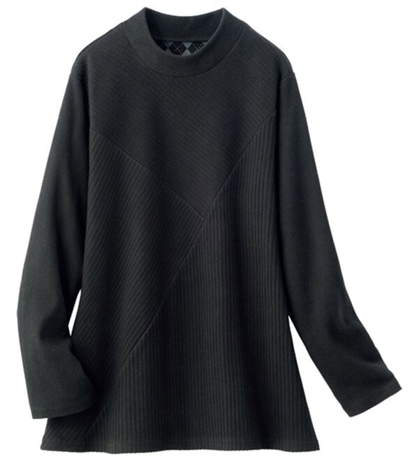 ルフラン（ルフラン）の「切替デザインプルオーバー（カットソー）」｜黒