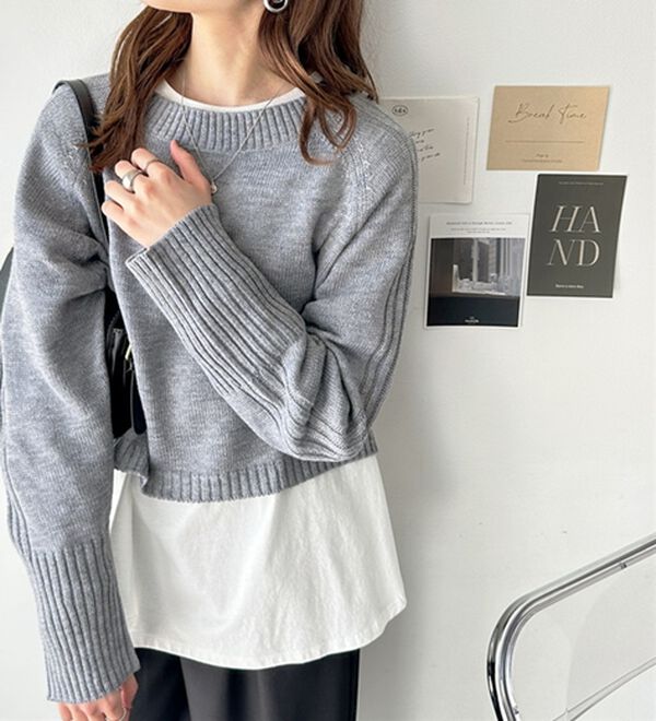 GeeRA（ジーラ）の「ショート丈オフショルニット（ニット・セーター）」｜詳細画像