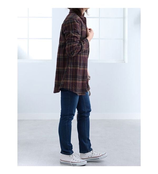 BELLUNA（ベルーナ）の「裏フリース素材チェック柄シャツジャケット（シャツ）」｜詳細画像