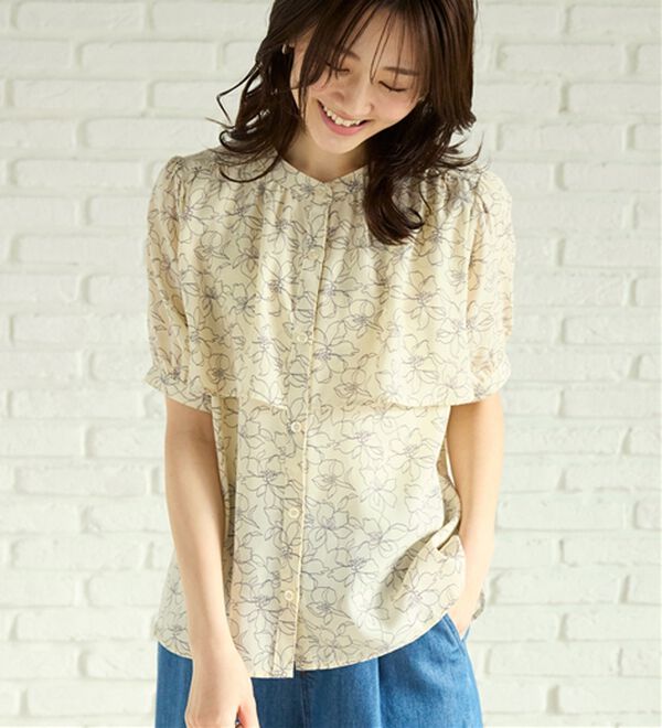 BELLUNA（ベルーナ）の「ケープ風デザインブラウス（ブラウス）」｜詳細画像