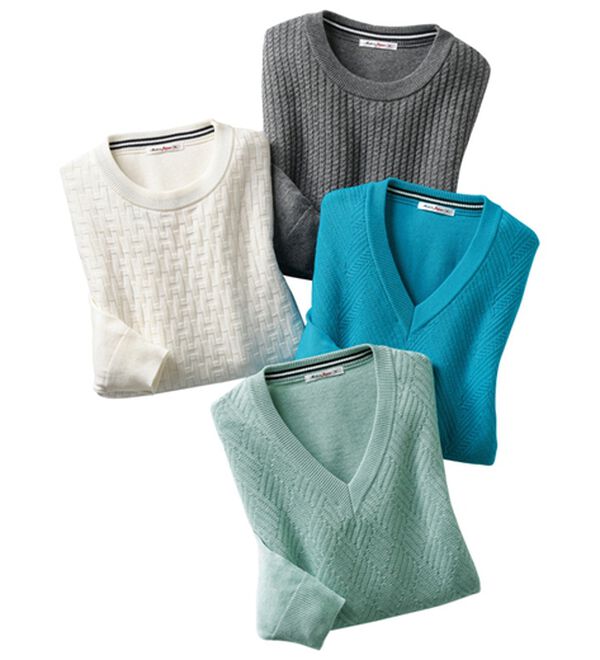 「日本製　色を愉しむウォッシャブルセーター（メンズニット・セーター）」｜詳細画像