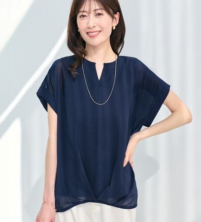 alotta（アロッタ）の「【接触冷感】裾タックふんわりブラウス（ブラウス）」