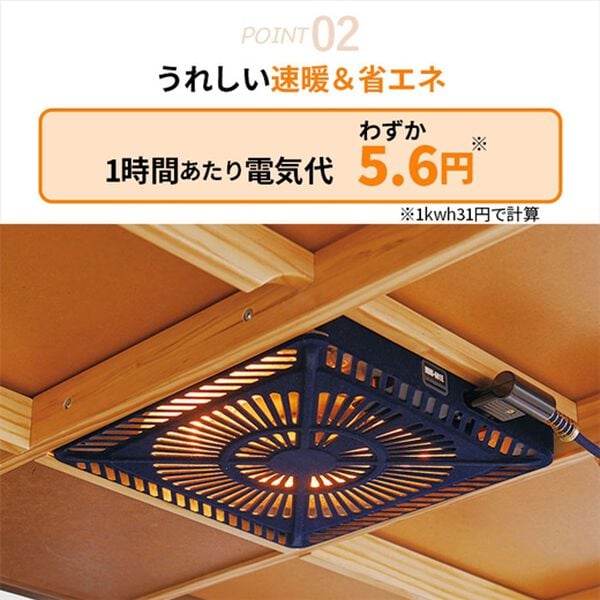 「極あったかダイニングこたつ布団フルセット（こたつテーブル）」｜詳細画像