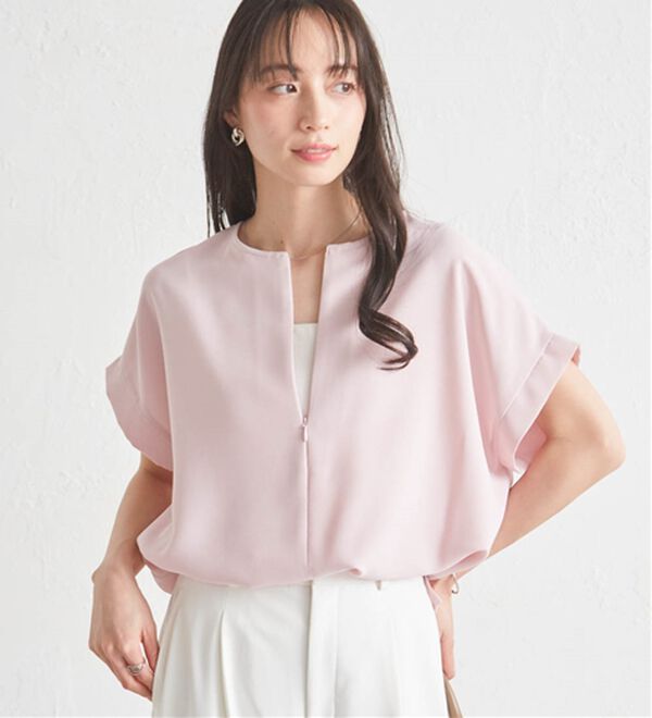 RANAN（ラナン）の「前後2WAYハーフジップブラウス（ブラウス）」｜詳細画像