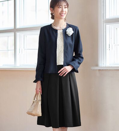 alotta（アロッタ）の「【４点セット】入学式卒業式に！セレモニーワンピーススーツ＜７号～２３号＞（ワンピースセットスーツ）」