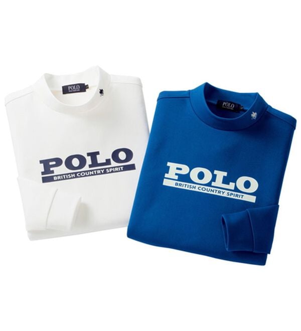「【２色組】＜ポロ・ビーシーエス＞程よい厚さのロゴハイネック（メンズＴシャツ）」｜詳細画像
