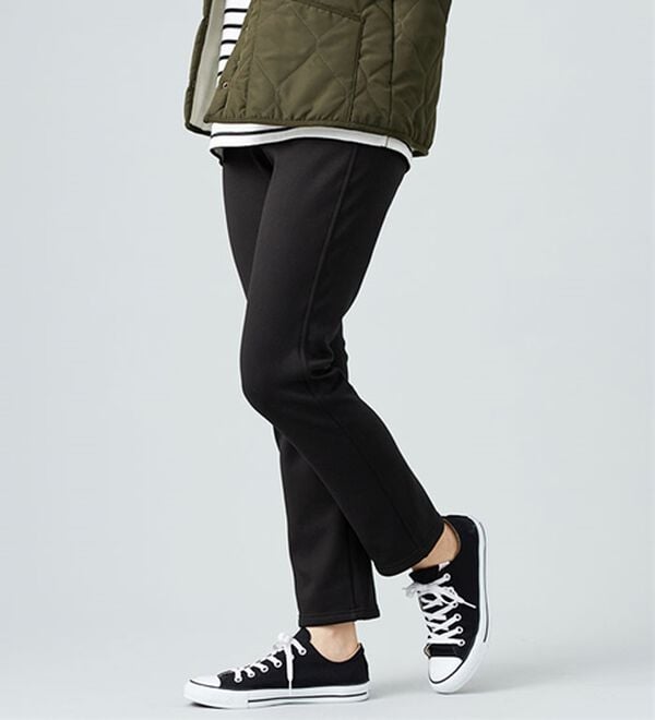 BELLUNA（ベルーナ）の「あったか裏起毛！ホカロンパンツ（フルレングスパンツ）」｜黒