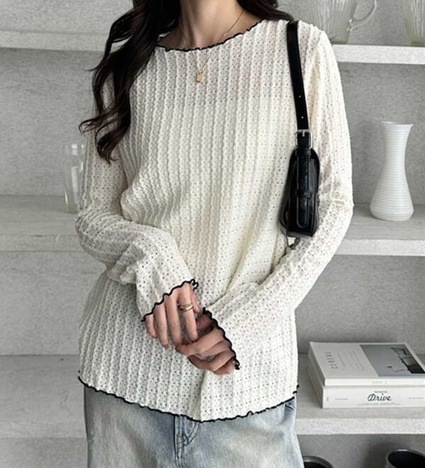 GeeRA（ジーラ）の「表面感配色メローカットソー（カットソー）」｜詳細画像