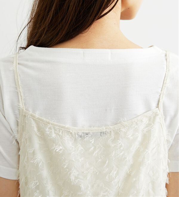 BELLUNA（ベルーナ）の「シフォン素材フェザービスチェ（タンクトップ・キャミソール）」｜詳細画像