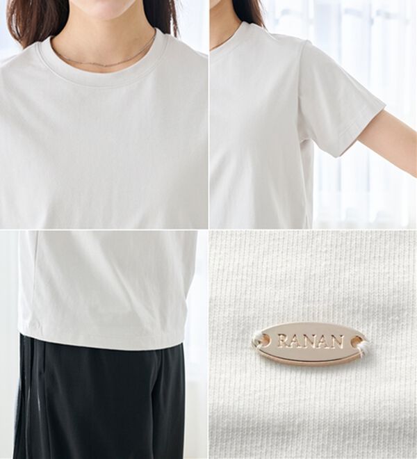 RANAN（ラナン）の「【5つの機能付】ひんやり着回し抜群ベーシックＴシャツ＜選べる着丈＞（Tシャツ）」｜詳細画像