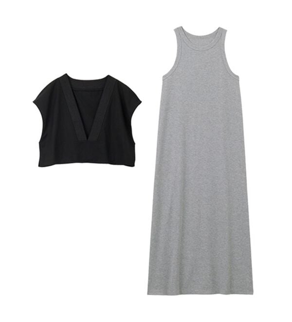 GeeRA（ジーラ）の「アメスリリブワンピ＆ベストセット（カットソーワンピース）」｜詳細画像