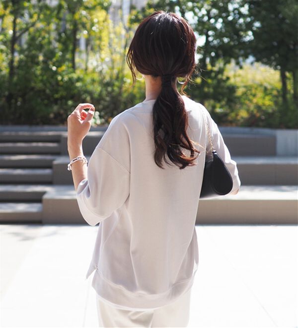 BELLUNA（ベルーナ）の「ワイドネックデザイン重ね着風プルオーバー（カットソー）」｜詳細画像