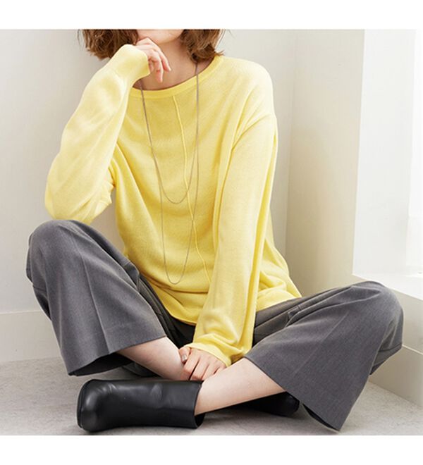 BELLUNA（ベルーナ）の「ふんわりカシミヤタッチニットプルオーバー（ニット・セーター）」｜詳細画像