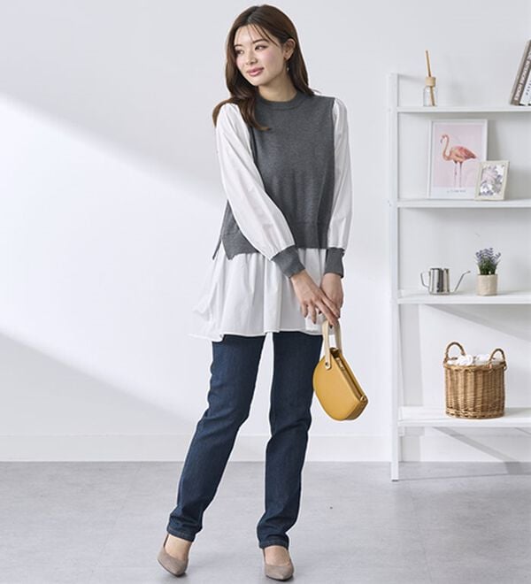 BELLUNA（ベルーナ）の「【２枚組】ベストドッキングチュニック（チュニック）」｜詳細画像