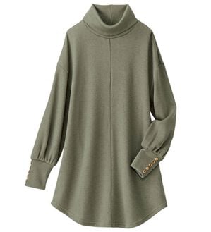 BELLUNA（ベルーナ）の「ニット見えデザインチュニック（チュニック）」｜ライトグリーン