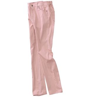 VINNO（ヴィノ）の「美のクラ・コットン混サテンパンツ（フルレングスパンツ）」｜ライトピンク